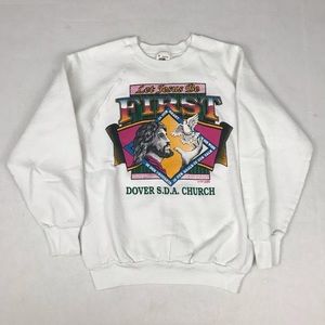 Vintage 90s Jesus Bootleg Sweatshirt- puffy print